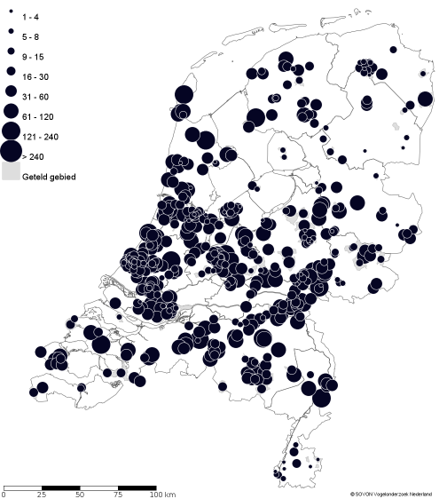 De verspreiding van de Kauw - Sovon